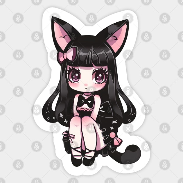 Neko chan vintage anime Sticker by beangeerie